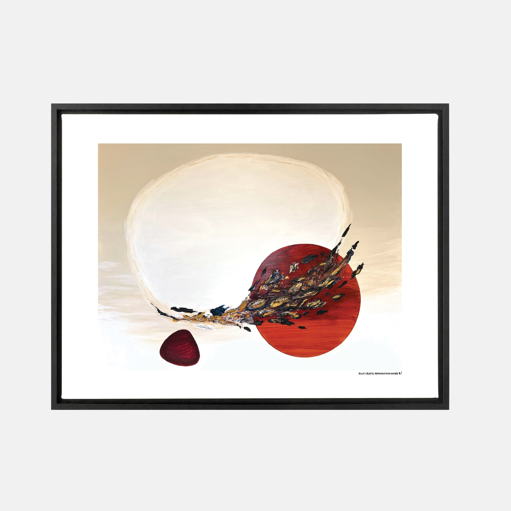 Éclat céleste, œuvre sur toile étirée