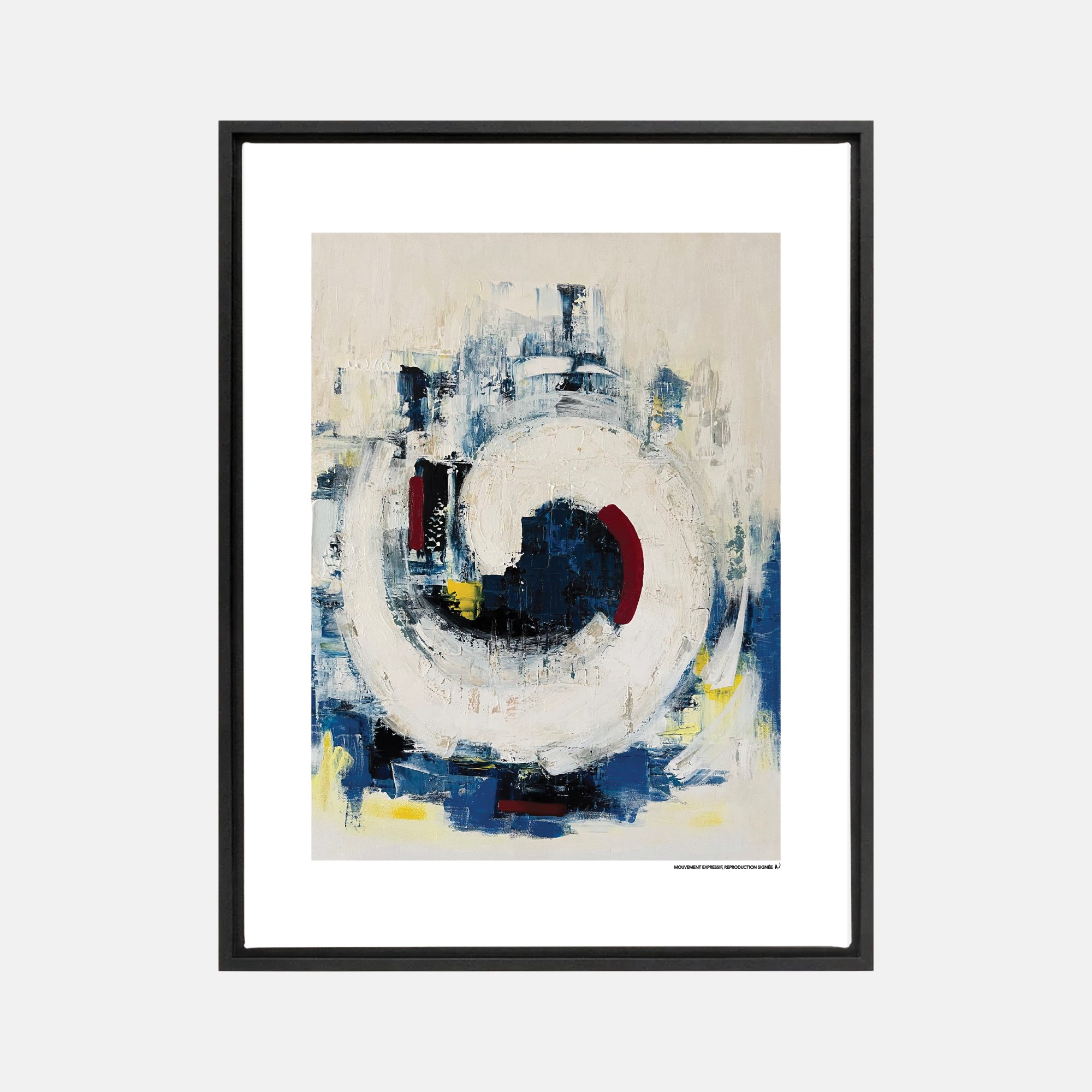 Mouvement expressif, oeuvre sur toile étirée