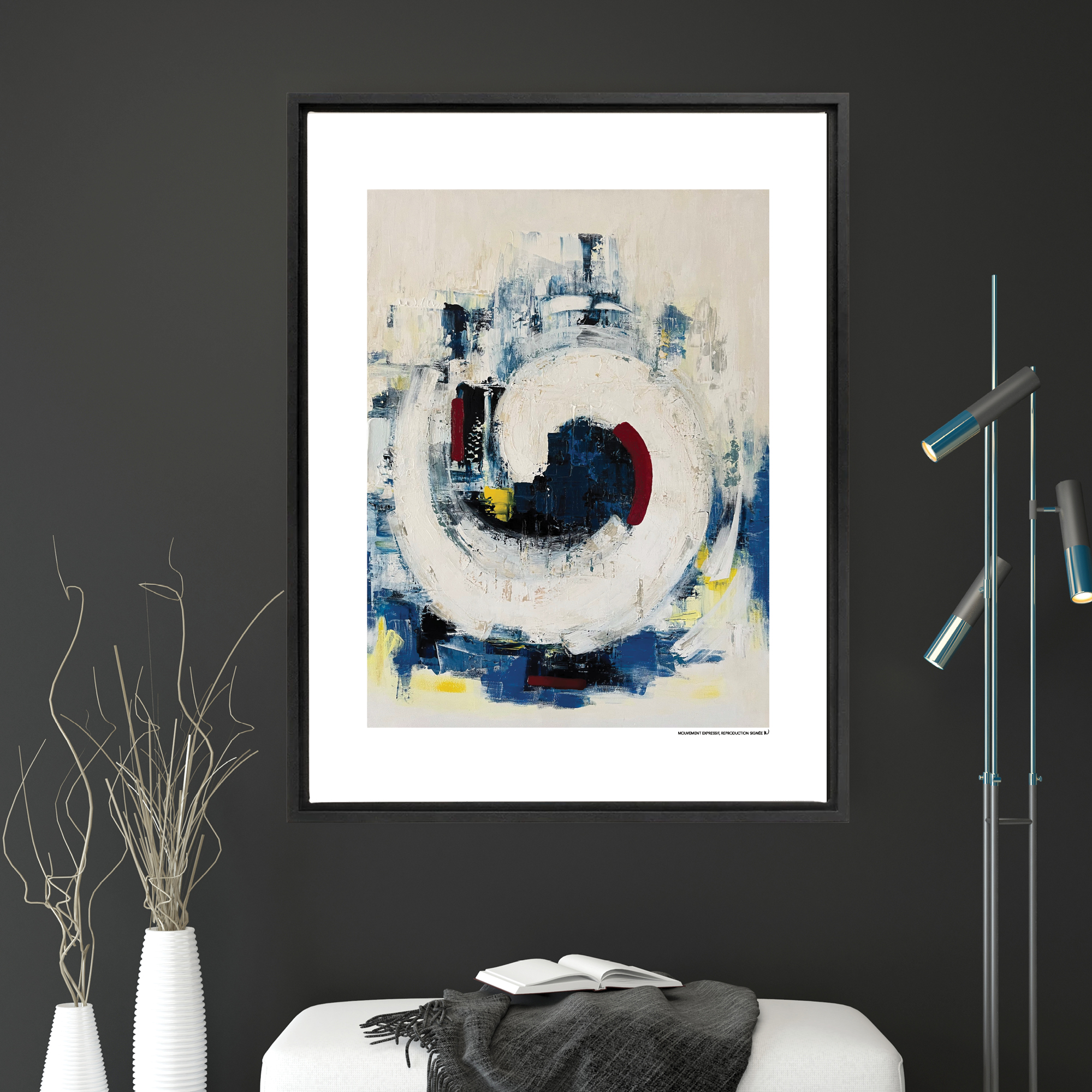 Mouvement expressif, oeuvre sur toile étirée – Image 3