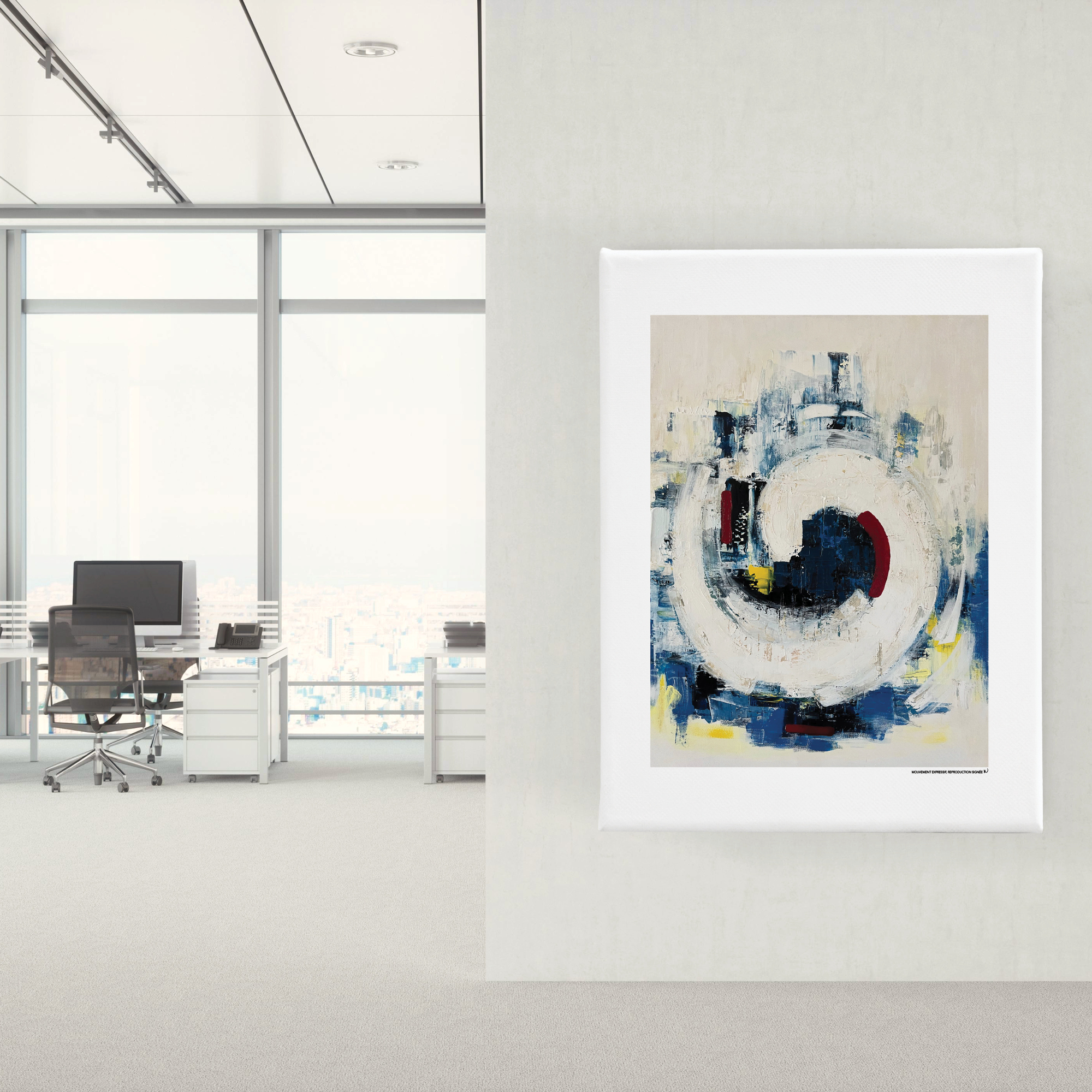 Mouvement expressif, oeuvre sur toile étirée – Image 4