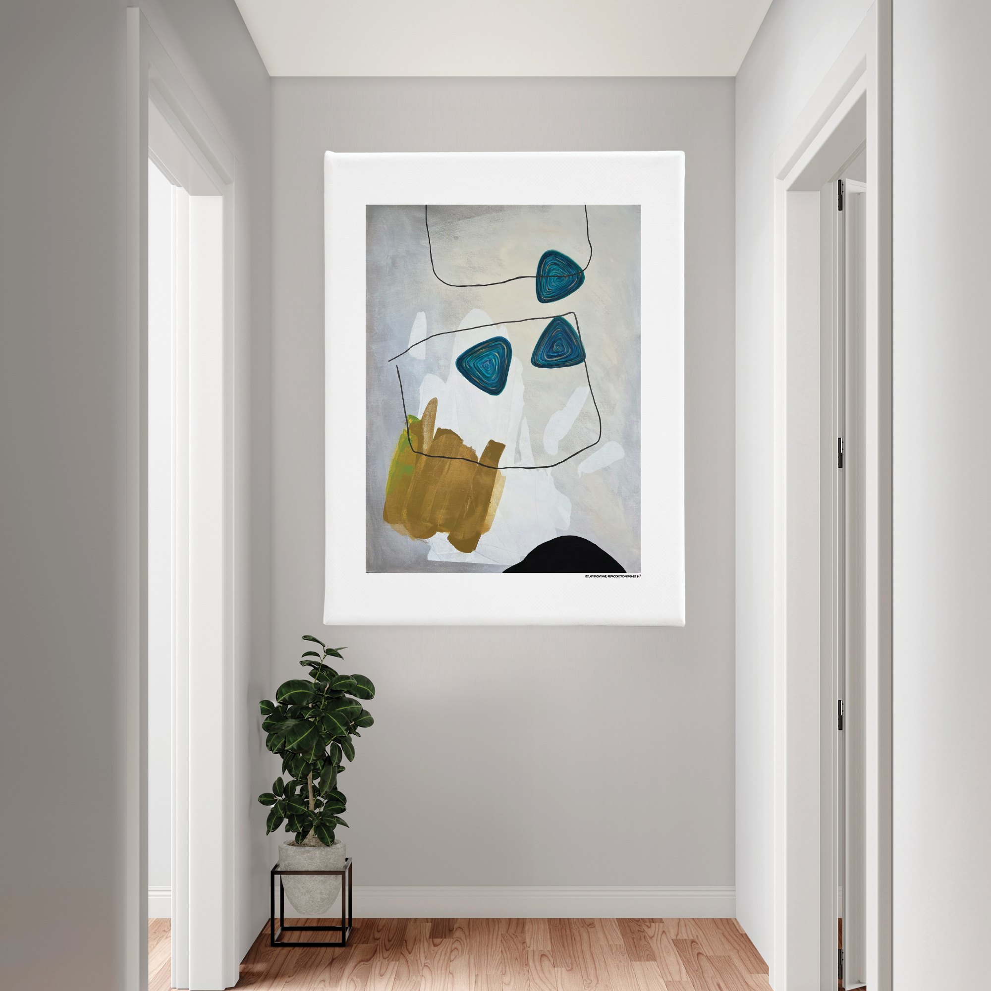 Éclat spontané, oeuvre sur toile étirée – Image 5