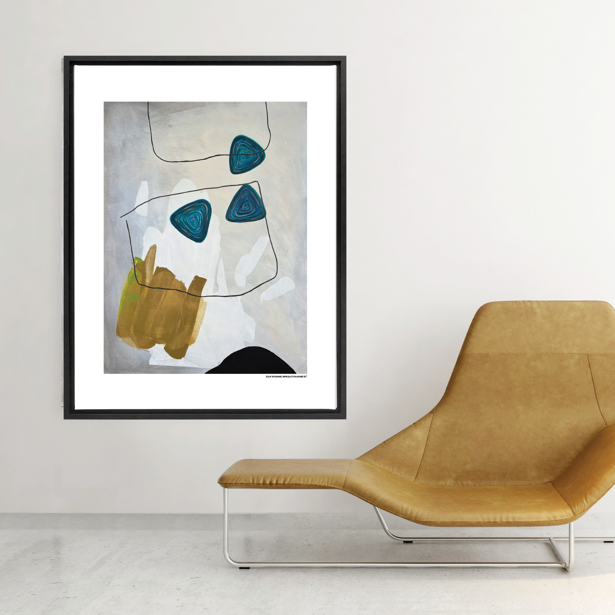 Éclat spontané, oeuvre sur toile étirée – Image 3