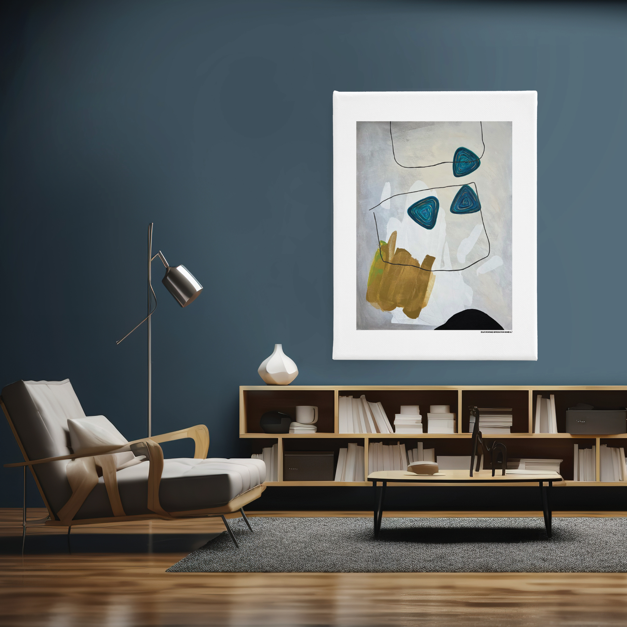 Éclat spontané, oeuvre sur toile étirée – Image 2