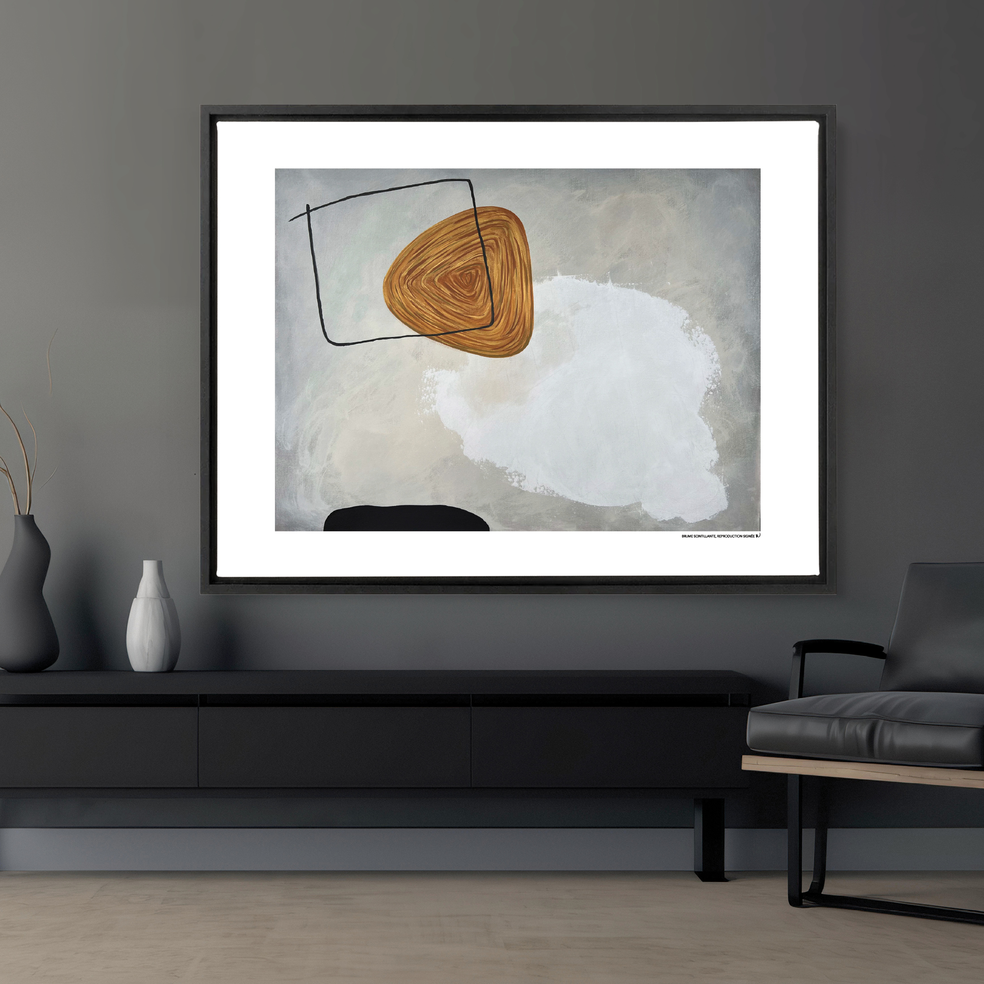 Brume scintillante, oeuvre sur toile étirée – Image 3